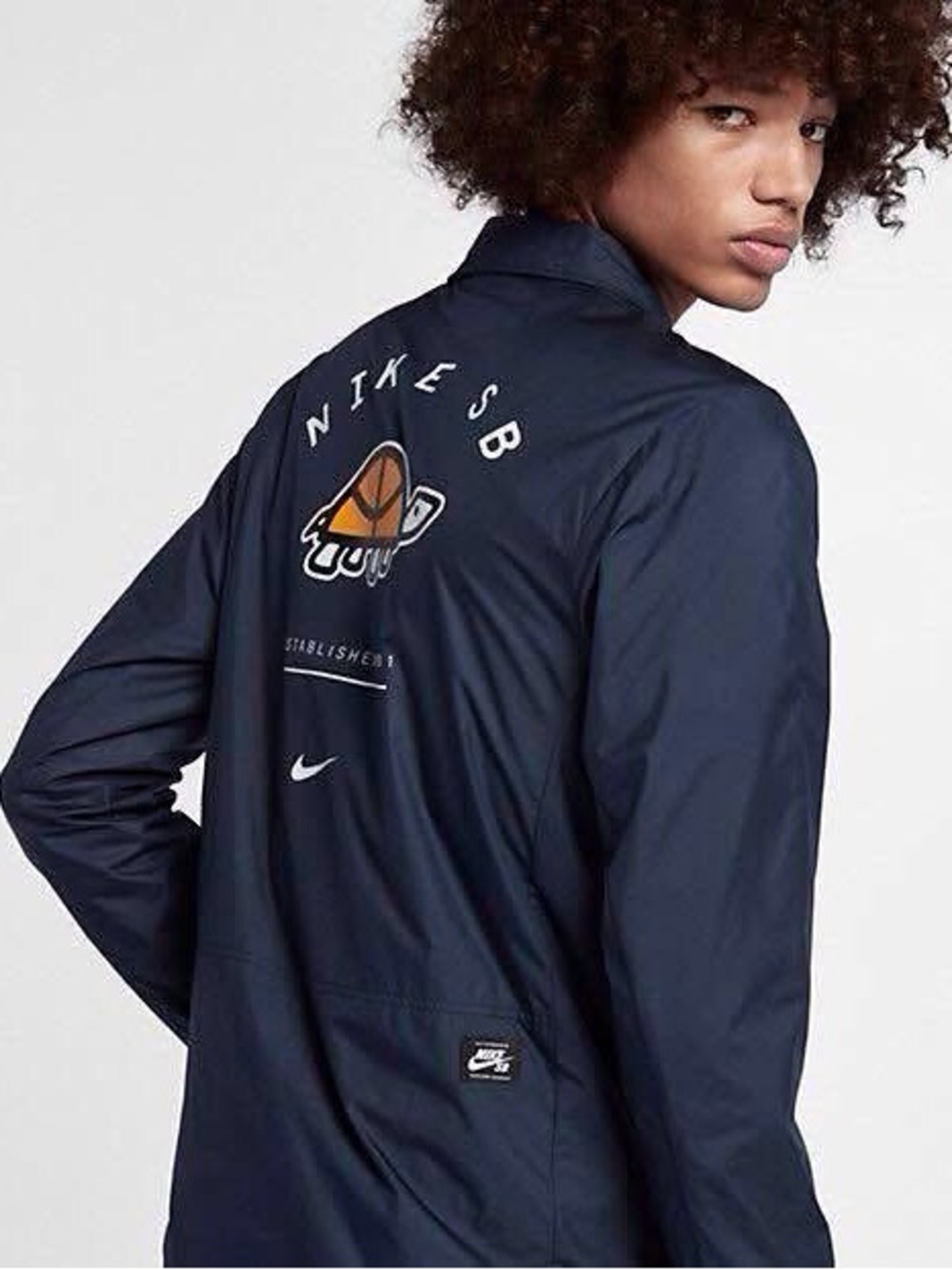 Nike SB Turtle Coaches Jacket Navy Size Large - Picture 15 of 15